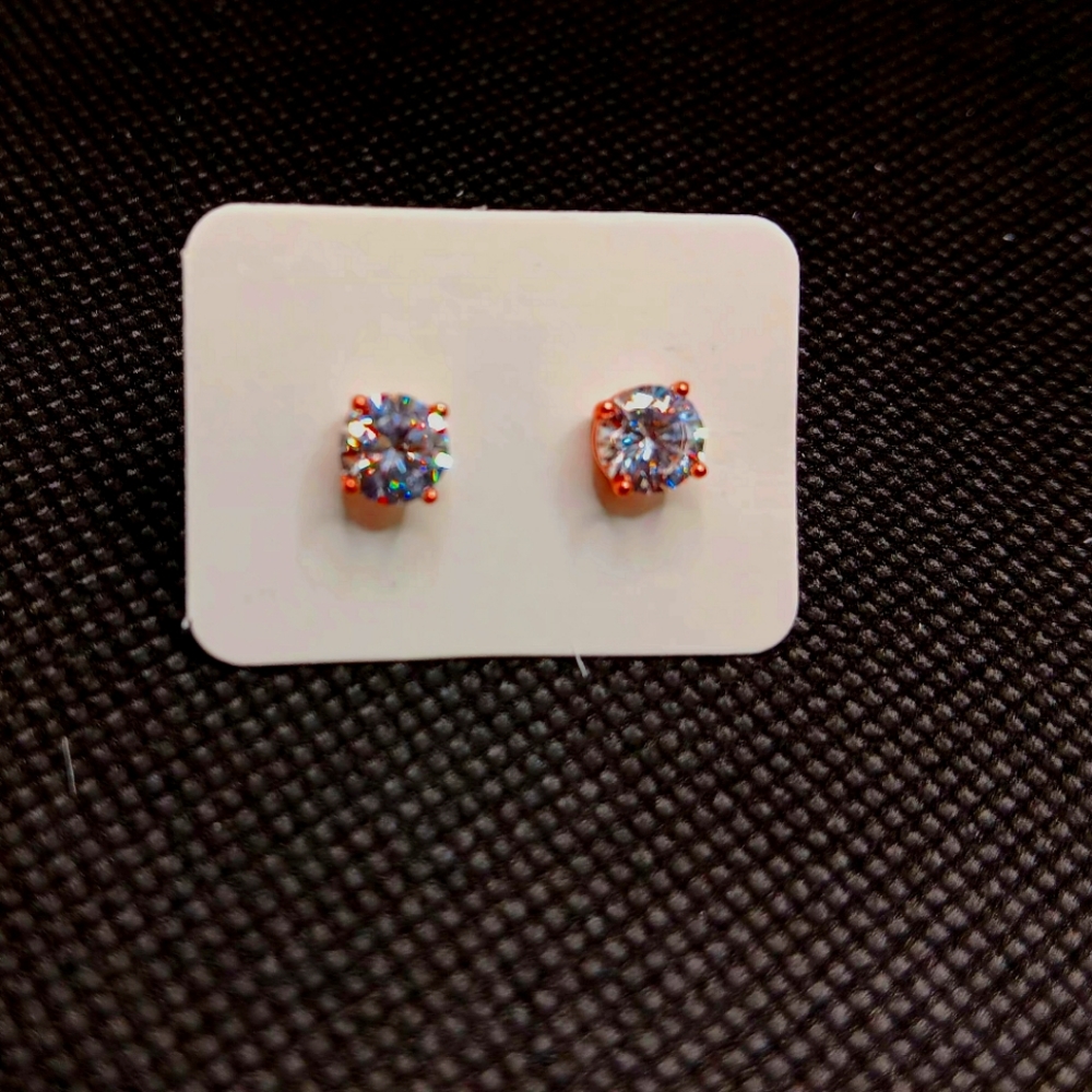 Rose gold stud earrings